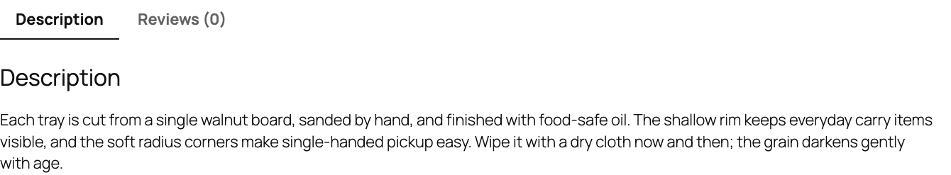 WooCommerce product page with Additional information removed while Description and Reviews remain